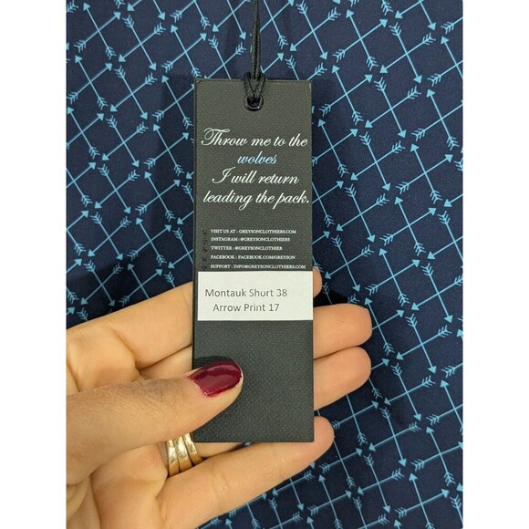 Brand New Greyson Golf Tour Men’s Montauk Shorts Navy Blue Arrow Print Size 38 - Picture 3 of 8